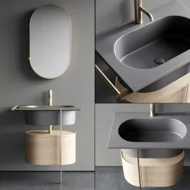 Ceramica cielo kyros single vanity unit set